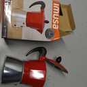IMUSA USA B120-42T Aluminum Stovetop Coffeemaker, Espresso Machine, 3-Cup, Red
