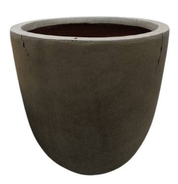 Clay Gray Vase for Plants,L size.