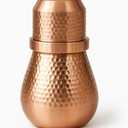 Pure Copper Bedside Water Carafe with Cup  1 Liter (33.8 Oz) Hammered Copper Carafe Set for Tamra Jal  Ayurvedic Drinking Water Vessel for Daily Use