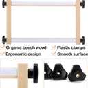 DoubleFill Cross Stitch Scroll Frame Set with Plastic Clamps Beech Hardwood Different Sizes Embroidery Frames Needlepoint Cross Stitch Holder Square Embroidery Hoop Holder for Sewing Projects