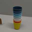 Homestockplus 8 Oz Wheat Straw Drinking Cups, [Set of 8] Small Plastic Cups Reusable, BPA Free Unbreakable Water Cups for Kitchen and Dining,Dishwasher and Microwave Safe (Multicolour)