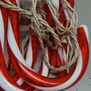 Joiedomi 12 Pcs Christmas Candy Cane Pathway Markers Lights, 16 Stakes Lights with Warm White, Waterproof Outdoor Decorations for Xmas Indoor and Outdoor Decorations Yard, Walkway, Lawn, Garden