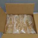 XUWAIDSGN 16 Pcs 7oz Plastic Vintage Wine Glasses Drinking Glasses Unbreakable Wedding Glassware Crystal Water Goblets Reusable Drinkware Vintage Champagne Flutes (16, Amber)