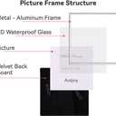 5x5 Picture Frame Silver Brushed Modern Simple Thin Aluminum Metal Photo Frame with HD Real Glass, Display for Tabletop and Wall Collage. (2 Pack)