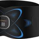 Ab Stimulator Muscle Toner, Abs Stimulator Abdominal Massage Belt with Heating for Lose Belly Fat & Cellulite Melting & Stomach Smooth & Firming, Lower Back Massager for Pain Relief Women Men Gifts (Black)