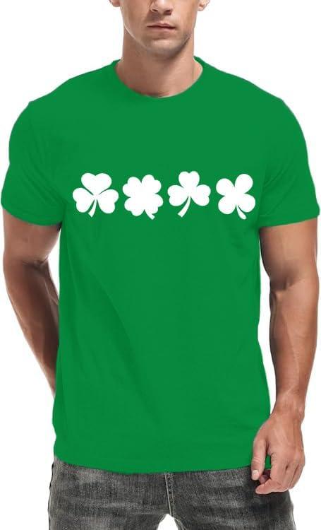 St Patricks Day Shirt Men Saint Patricks Day Shirts Funny Irish Tee Tops (X-Large, Green3)
