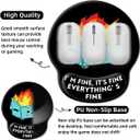 Upgrade Mouse Pad with Wrist Rest, Dumpster on Fire Ergonomic Gaming Gel Mouse Pad with Wrist Support, Cute Computer Mousepad for Desk Home Office Laptop, Pain Relief, Non-Slip PU Base