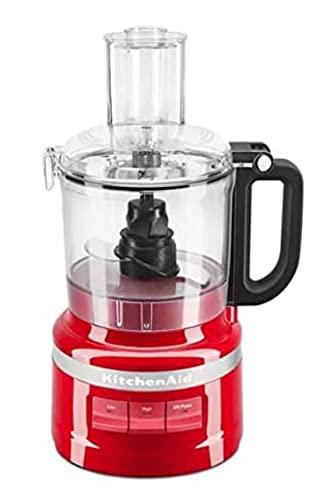 KitchenAid 7 Cup Food Processor Plus 3 speed Knead Chop Shred Slice Puree Empire Red