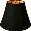 Black Bell Lamp Shade, Large 8" x 16" x 12",Replacement Lampshade, 8X16X12 in