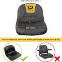 Riding Lawn Mower Seat Cover, Heavy Duty 600D Polyester Oxford Tractor Seat Cover with Padded Cushion Surface, Durable Waterproof Seat Cover Fits Craftsman,Cub Cadet,Kubota Lawn Mower Tractor