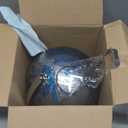 World Globe with Stainless steel Stand, 8inch Earth Modern Desktop Globe For Educational Home Office Desk Bookshelf Decor, Cool Tech Gift for Business Men Father Boys Adults & Kids