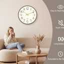 Vintage Wall Clock 16 Inch Quartz Silent Non-Ticking Analog Clock Battery Operated Rustic Round Decorative Clock for Living Room Kitchen Home Office Classroom