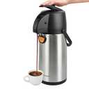 TOMAKEIT Airpot Coffee Dispenser Thermal with Pump,3L/102 Oz Insulated Stainless Steel Large Airpot Coffee Carafe Lever Action for Hot/Cold Water,Thermal Carafe for Hot Cocoa for Parties