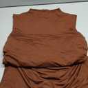 OWIN Women's Ruched Bodycon Dress Summer Casual Sleeveless Elegant Club Evening Party Cocktail Mini Dresses Brown XL