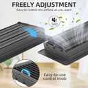 2 Pack 6x14 Inch Heavy Duty Steel Grey Floor Vents, Walkable Vent Covers with Easy Adjust Air Supply Lever for Home Floor