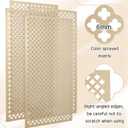 Therwen 4 Pcs Decorative Aluminum Sheet Metal Cloverleaf Sheet 24 x 12 Inch Perforated Metal Panels 0.04 Inch Thick Brass Mesh Decorative Panels for Indoor Outdoor