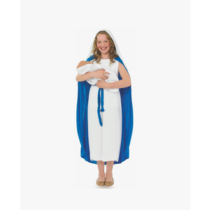 fun shack Virgin Mary Costume for Kids, Saint Mary Outfit for Girls, Religious Dress-Up for Children, XS