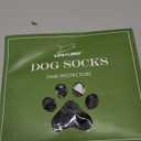 EXPAWLORER Anti-Slip Dog Socks,Dog Boots&Paw Protectors to Prevent Licking,Dog Shoes for Hot/Cold Pavement, Double Sides Non-Skid Traction Control on Hardwood Floor for Senior Dogs (X-Small (4 Count), Black)