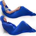 Super Cat: Compression Tube Sensory Sock for Kids & Adults - Wearable Swaddling Blanket with Hood for Anxiety Relief, Perfect Body Compression Sock for Self Regulation (Super Cat Large)