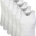 6 Pcs Gildan Men's A-Shirt Tanks, Multipack, Style G1104 XXL