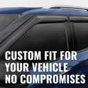 Auto Ventshade [AVS] Outside Mount Rain Guards For 2015 - 2026 Ford F-150; 2017 - 2026 F-150 Raptor, F-250, F-350 SD, SUPERCREW ONLY | Window Vent Visors, 4 pcs. - Smoke | 94975