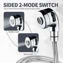 2Sets Silver Shampoo Bowl Hose and Sprayer - 1/4" Nut, Stainless Steel Sink Hose Attachment, Professional Salon Sink Hose and Sprayer for Salon Sink, Salon Shampoo Bowl