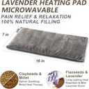 RelaxCoo Microwave Heating pad with Washable Cover 7 * 16" Microwavable Moist Heat Pad for Neck Shoulder, Cramps, Back Pain Relief, Warm Compress Rice Bean Bag Hot Pack for Muscles, Joints, Lavender