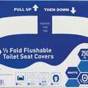 MED PRIDE Disposable Toilet Seat Covers,Flushable,Septic Safe,250 Count