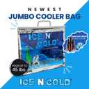 ICE N COLD Insulated Picnic/Shopping Cooler Bags for Groceries, Camping, Hiking, Beach, Travel | Lightweight Soft Collapsible | Fast Same Day Shipping, X-Large