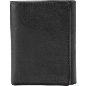 Fossil Men's Leather Trifold Wallet for Men (Ingram Black)