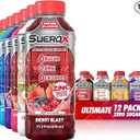 SueroX Zero Sugar Electrolyte Drink for Hydration and Recovery, Unique Blend of Electrolytes & 8 Ions, Zero Calorie Sports Drink, 21.3 Fl Oz, Ultimate Pack, 12 Count Overall Pick, Best By: 04/2026