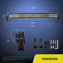 Nilight - ZH410 32Inch 180W Curved LED Light Bar Work Light Spot Flood Combo Offroad Driving Lights with 16AWG Wiring Harness Kit