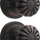 Oil Rubbed Bronze Knobs Passage Door Knobs Interior Door Knob for Hall and Closet,Zinc Alloy 2 Pack