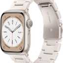 V-MORO Resin Band Compatible with Apple Watch Bands Series 11/10/9/8/7 Fashion Lightweight Bracelet 42mm/41mm/40mm/38mm for iWatch 6/5/4/3/2/1/SE with Starlight Buckle Women Men(Starlight)