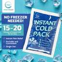 50 Pack Instant Ice Cold Pack (6 x 4.5) - Disposable Instant Ice Packs for Injuries | Cold Compress Ice Pack for Pain Relief