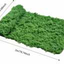 Fake Moss Table Runner for Crafts 19.68×78.74 inch Artificial Moss Sheet Roll Waterproof Carpet Blanket for Wall Roof Garden Wedding Birthday Party Table Decoration (Green)