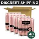 Depend Night Defense Adult Diapers, Incontinence & Postpartum Bladder Leak Underwear for Women, Disposable, Overnight, Extra-Extra-Large, Blush, 40 Count (4 Packs of 10)