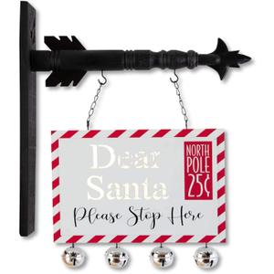 K&K Interiors 13 Inch Dear Santa LED Postcard Cutout Arrow Replacement