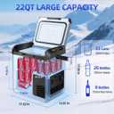 Tecnolove Car Refrigerator Freezer, 22QT Car Fridge Compressor Cooler for Vehicle Use, Dual Power 12V/24V DC & 110-240V AC, -4°F to 50°F for Truck, RV, SUV