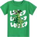 Toddler Boys Girls T-Shirt St. Patrick's Shirt Shamrock Irish Lucky Charm Tractor Tee Tops (Green, 6-7Y)