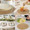 13.8 Inch Round Jute Placemats Set of 10  Boho Rustic Woven Table Mats & Charger Plates, Heat Resistant & Easy to Clean, Handwoven Farmhouse Table Decor for Dining, Kitchen, Weddings & Home