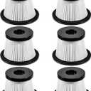 6Pcs Replacement HEPA Filters Cordless Vacuum Cleaner Filters Compatible with Moosoo K24