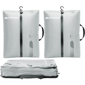 Vacuum Bags for Travel, Professional IP67 Reusable Vacuum Compression Bags for Travel Suitcases and Backpack, Durable Space Saver Bag (2 PACK, No Pump)