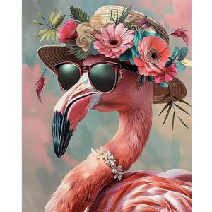 Natuyalo Paint by Numbers Kits for Adults Flamingo Paint by Number for Adults Beginner Animals Drawing Paintwork with 3 Paintbrushes Acrylic Canvas Painting 16x20 Inch (ART-07)