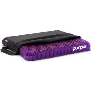 Purple Royal Seat Cushion, Portable 2 Inch Gel Seat Cushion, GelFlex Grid | Handles for Car, Office Chair, Stadium - Pressure-Reducing for Hard Seats, Temperature-Neutral, No-Slip 