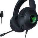Razer Kraken V3 X Wired USB Gaming Headset: Lightweight Build - Triforce 40mm Drivers - HyperClear Cardioid Mic - 7.1 Surround Sound - Chroma RGB Lighting - Black (Standard)