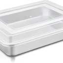 TeamFar Lasagna Pan with Lid, 12.3 x 9.75 x 2, Stainless Steel Rectangular Baking Cake Pan, Heavy Duty & Non-Toxic, Deep & Visible, Brushed Finish & Dishwasher Safe- (1 Pan+1 Lid)