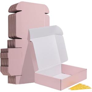 HORLIMER 12"x9"x3" inches Shipping Boxes Set of 20, Pink Medium Corrugated Cardboard Gift Mailer Box
