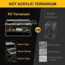 Reptile PC Terrarium,Tarantula Enclosure,Spider Tank Starter Kit,Leopard Gecko Container,Hermit Crab Habitat,Lizard Enclosure,Insect Housing,Jumping Spider Cage,Small Bearded Dragon Vivarium S
