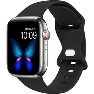 Sport Bands Compatible with Apple Watch Ultra 3/2/1 49mm, Series 11/10 46/42mm, 9/8/7 45/41mm, SE 6/5/4 44/40mm, 3/2/1 42/38mm S/M M/L for Women Men Silicone iWatch Band
